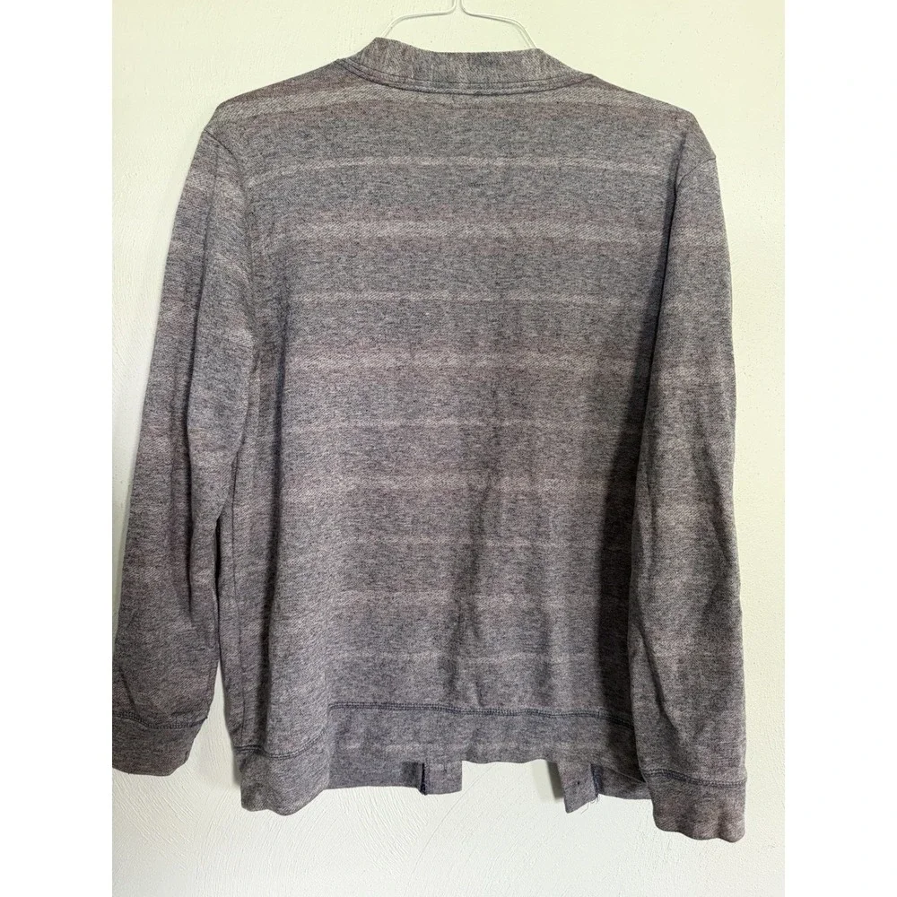 On The Byas button-front cardigan contrasting striped interior lining L grandpa